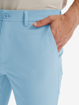 Pantalones de Golf Repelentes al Agua de Corte Clásico con Pliegue Frontal