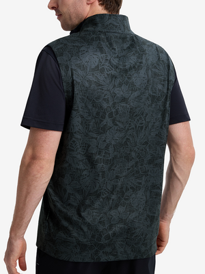 Full Print Quarter Zip Sleeveless Vest Pullover