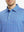 MAELREG Men's Performance Jersey Print Polo – Front chest view in Blue Small Leaf