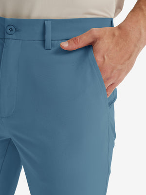 Pantalones de Golf Repelentes al Agua de Corte Clásico con Pliegue Frontal