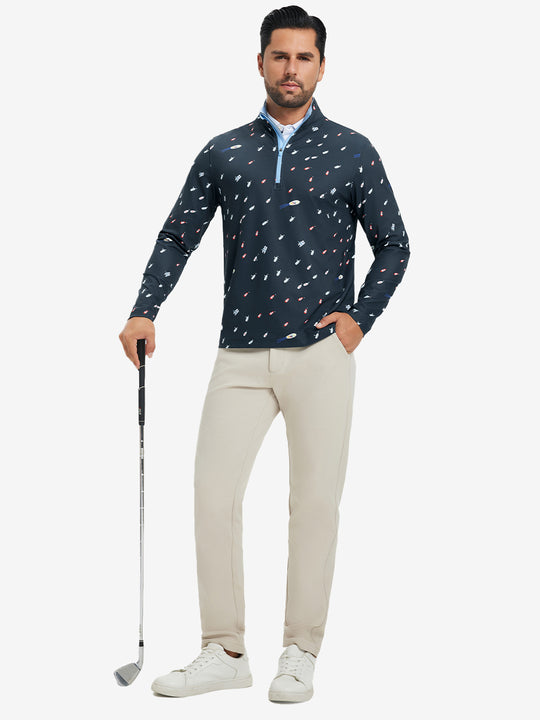 Full Print Quarter Zip Pullover