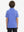 Back upper body view of youth performance golf polos, showing shape and smooth blue/white stripe finish