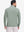Back upper body shot of model wearing grey green featherweight midlayer quarter zip pullover