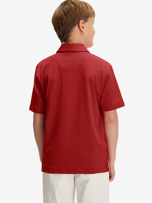 Boys Quick Dry Fit Athletic Solid Polo Shirts