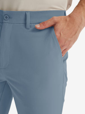 Pantalones de Golf Repelentes al Agua de Corte Clásico con Pliegue Frontal