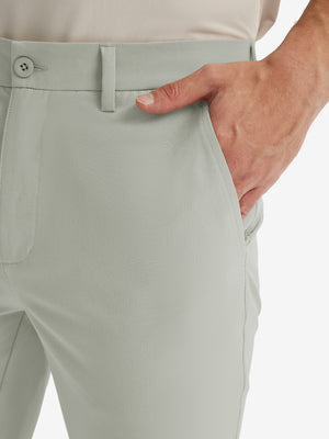 Pantalones de Golf Repelentes al Agua de Corte Clásico con Pliegue Frontal