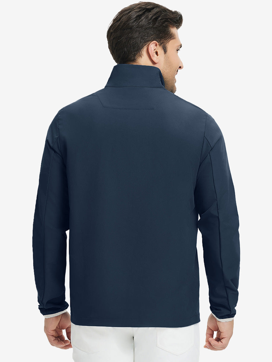 Mock Neck Quarter Button Golf Pullover