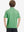 Back upper body of model in trendy boys stripe polo shirts, showing silhouette and green stripe tone