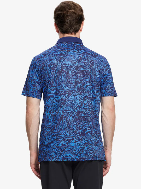 Performance Quick Dry Print Golf Polos MAELREG | Performance Golf Apparel
