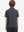 Back upper body view of kids stylish stripe polo shirts, showing pattern and dark grey stripe tone