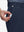Detail view of front pocket on navy flat front golf joggers pants with belt loops