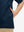 Detail shot of pocket on navy water-resistant short sleeve q-zip hoodie for boys