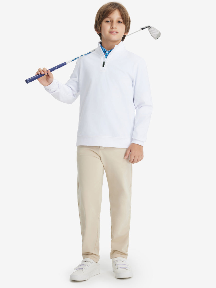 Youth Winter Micro-fleece Quarter Zip Pullover
