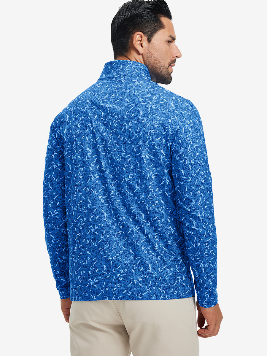 Full Print Lightweight Quarter Zip Pullover