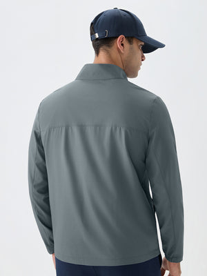 Full Zip Stand Collar Lightweight Windbreaker Jacket