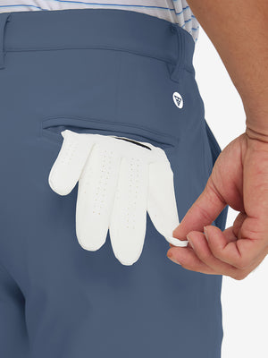 Back pocket detail of Golf Lightweight Fleece Lined Dress Pants in advanced grey