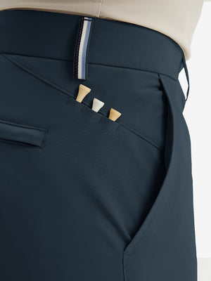 Pantalones de Golf Repelentes al Agua de Corte Clásico con Pliegue Frontal