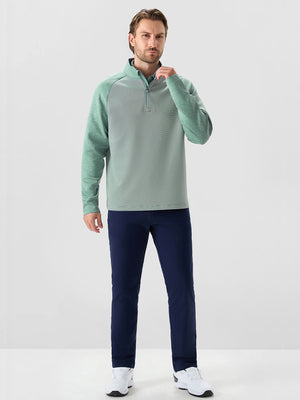 Colorblock Stripe Raglan Quarter Zip