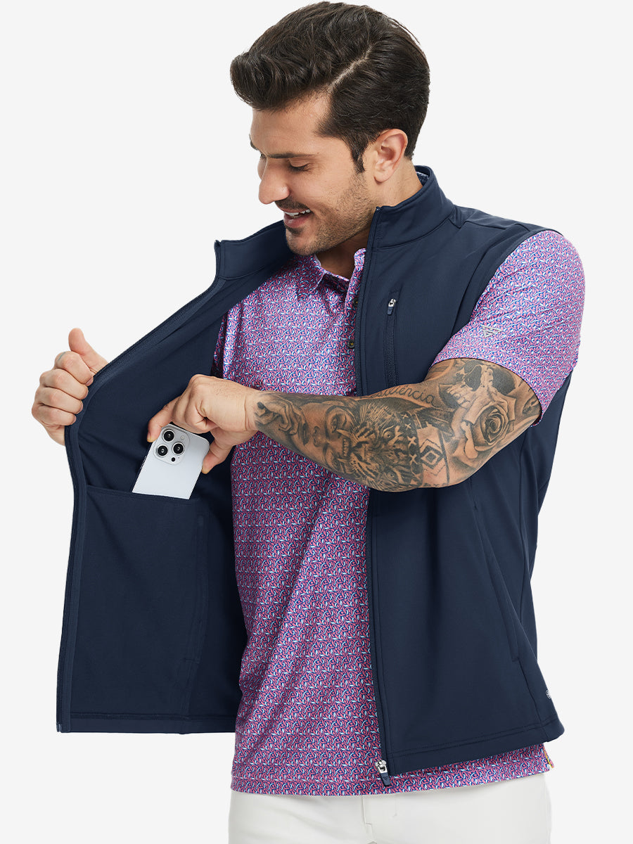 Water-Resistant Fleece Golf Vests