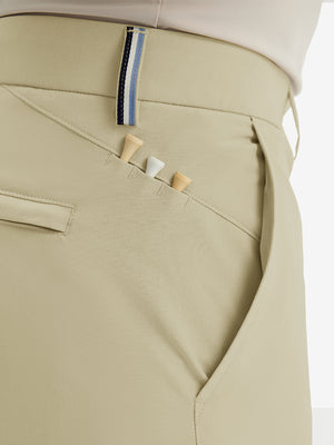 Pantalones de Golf Repelentes al Agua de Corte Clásico con Pliegue Frontal