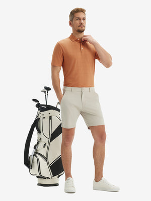 Performance Reflective Checked Collar Golf Shirt