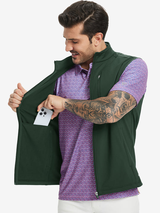 Water-Resistant Fleece Golf Vests