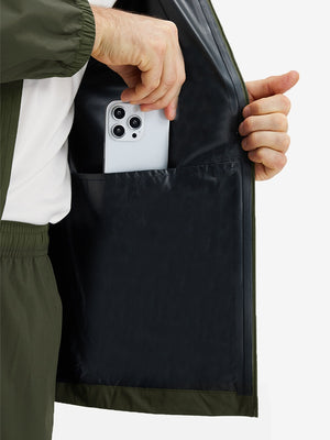 Chaqueta impermeable ligera para la lluvia con capucha