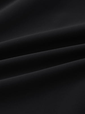 Fabric detail of Performance tapered sports joggers with smooth stretch feel in black