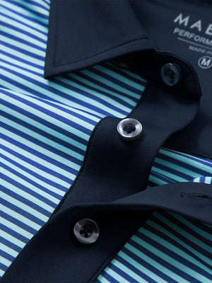 Upgraded Two-tone Striped Quick Dry Polo Shirt