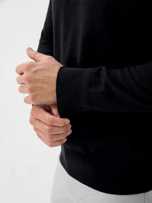 Wool Blend 1/4 Zip Sweater Pullover