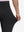 Detail view of pants elasticity on black breathable casual slacks with 4 pockets
