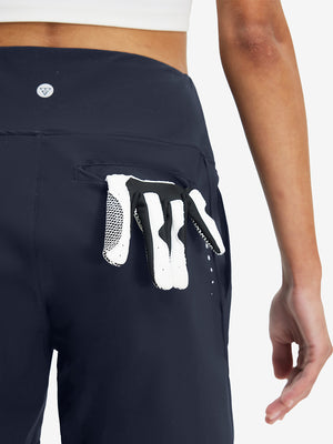 Pantalones cortos de secado rápido 2 en 1 de talle alto para mujer con 7 bolsillos