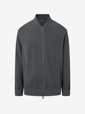 Wool Full Zip Sweater Bomber Jackets