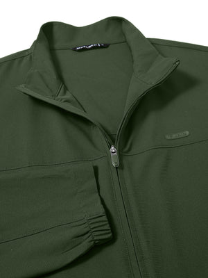 Full Zip Stand Collar Lightweight Windbreaker Jacket