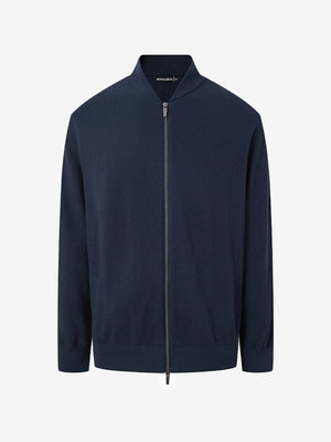 Wool Full Zip Sweater Bomber Jackets