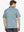 Rear half-body look highlighting the polo’s athletic cut in SLATE GREEN HEATHER