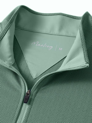 Herringbone Jacquard 1/4 Zip Pullover