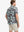 Back half-body view wearing BROWN GREEN CAMO Stylish Printing Summer Shirt.