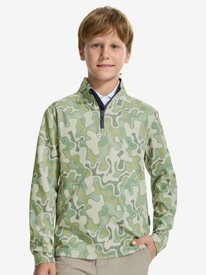 Youth Print Midlayer Q-Zip Pullover Sweatshirts