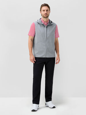 Water Resistant Sleeveless Hooded Jacket With Pockets
