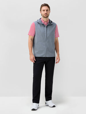 Water Resistant Sleeveless Hooded Jacket With Pockets