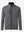3D front view of textured insulated winter jacket showing insulated layers and sleek design, black heather.