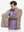 Model front half body lifting jacket, hand in inner pocket, textured insulated winter jacket, light brown heather.