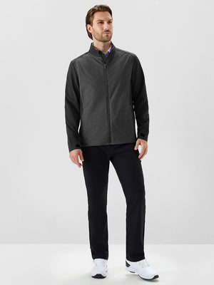 Windproof Colorblock Heather Full Zip Jacket