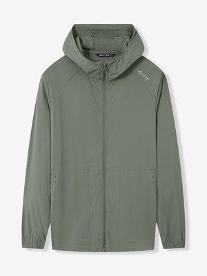 Nylon Blend Water Resistant Windbreaker Jacket