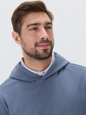 Stretch Ultra-Comfy Heather Brushed Rib Knit Hoodie
