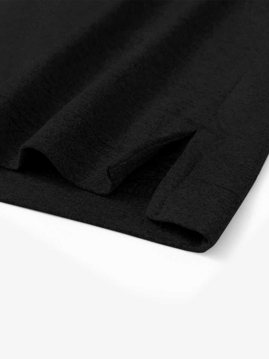 Skin-friendly Long Sleeve Melange Polo