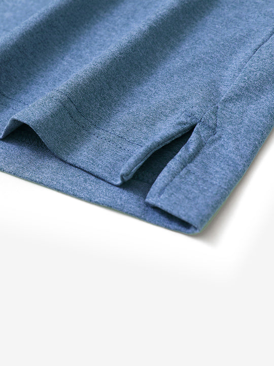 Skin-friendly Long Sleeve Melange Polo