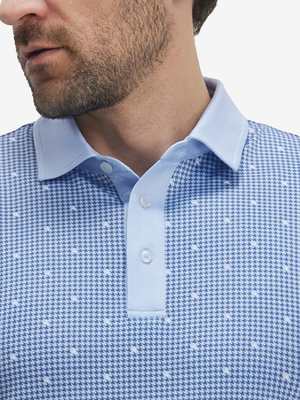 Stylish Full Print Contrast Collared Golf Polo Shirts