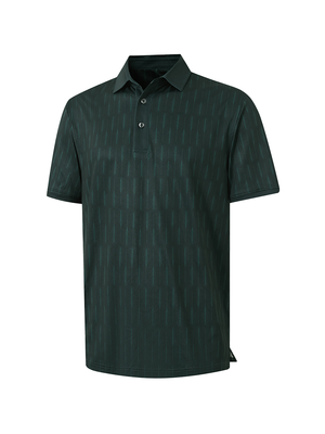 Stylish Full Print Contrast Collared Golf Polo Shirts